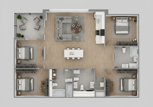 3 bed-2 bath with 1310 sq ft